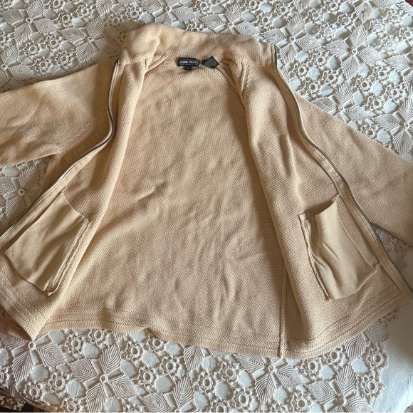 Cream Knit Zip-Up Jacket/Sweater - Picture 5 of 5